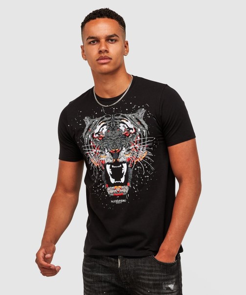 Zavetti Canada Growler Paint T-Shirt Jet Black