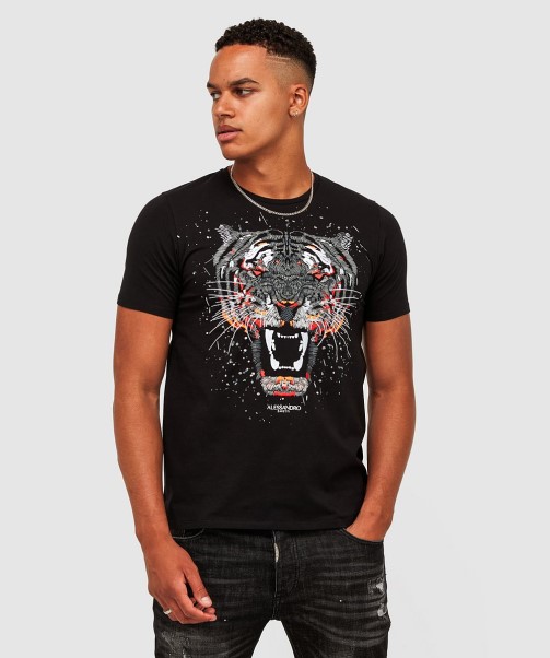 Zavetti Canada Growler Paint T-Shirt Jet Black