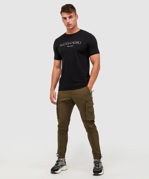Jet Black Zavetti Canada Bianchi Woven Cargo Pant