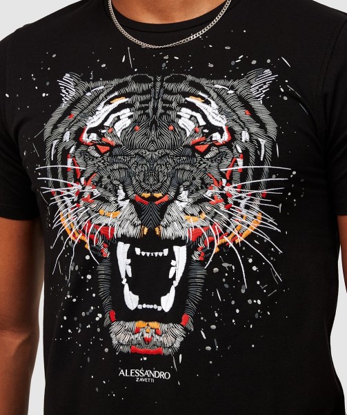 White Growler Paint T-Shirt Zavetti Canada