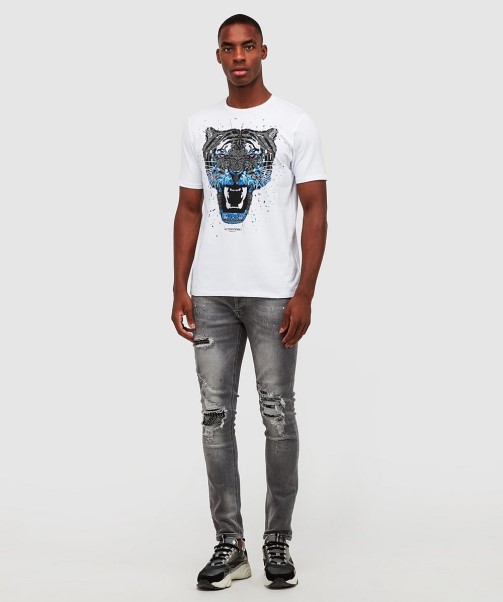 White Growler Paint T-Shirt Zavetti Canada