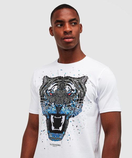 White Growler Paint T-Shirt Zavetti Canada