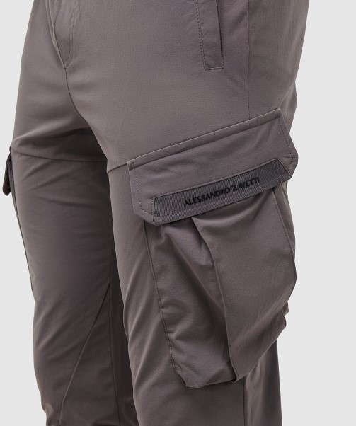 Zavetti Canada Jet Black Marcello 2.0 Woven Cargo Pant