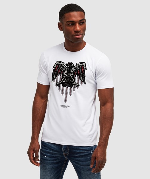 Zavetti Canada Aztec Stripe 3.0 T-Shirt Optic White