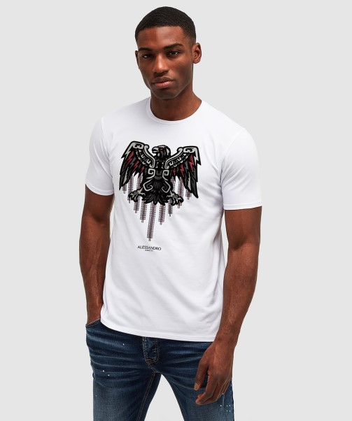 Zavetti Canada Aztec Stripe 3.0 T-Shirt Optic White