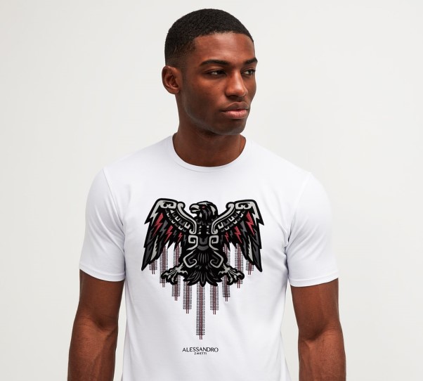 Zavetti Canada Aztec Stripe 3.0 T-Shirt Optic White