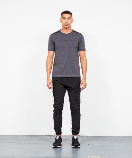 Black Zavetti Canada Blanco Woven Cargo Pant
