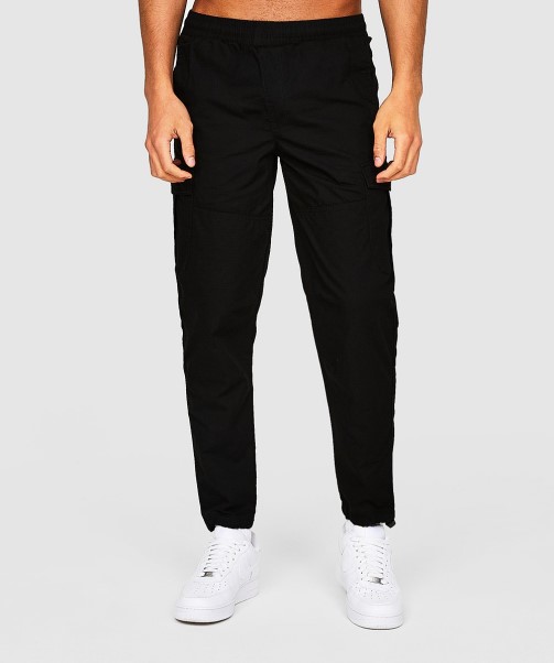Zavetti Canada Jet Black Larno Core Woven Cargo Pant
