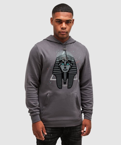 Zavetti Canada Pharaoh Splatter Overhead Hoodie Magnet Grey