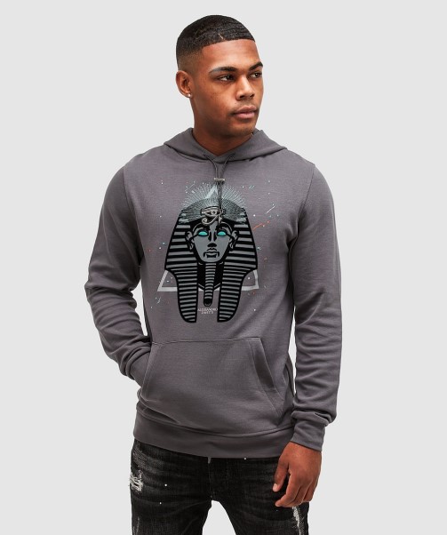 Zavetti Canada Pharaoh Splatter Overhead Hoodie Magnet Grey