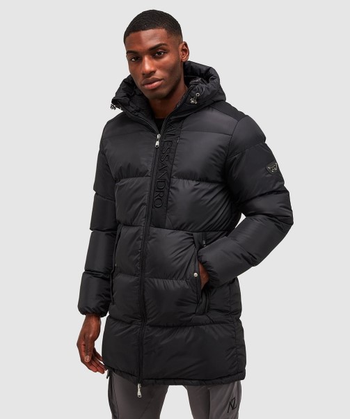 Black Torno Longline Puffer Jacket Zavetti Canada