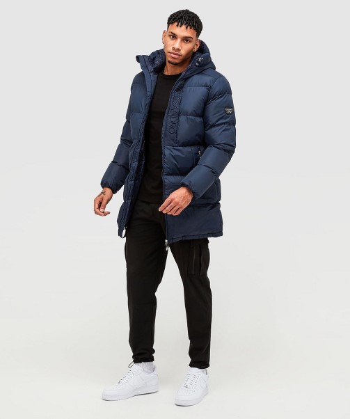 Black Torno Longline Puffer Jacket Zavetti Canada