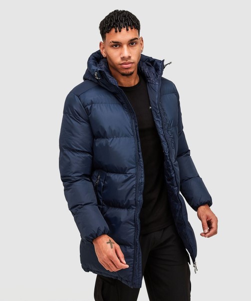 Black Torno Longline Puffer Jacket Zavetti Canada