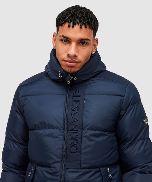 Black Torno Longline Puffer Jacket Zavetti Canada