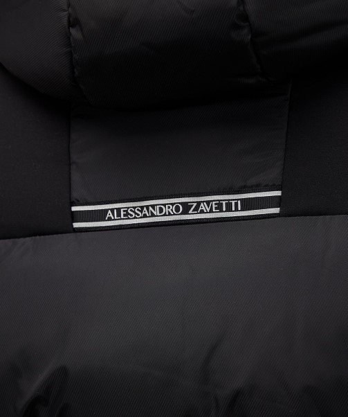 Black Torno Longline Puffer Jacket Zavetti Canada