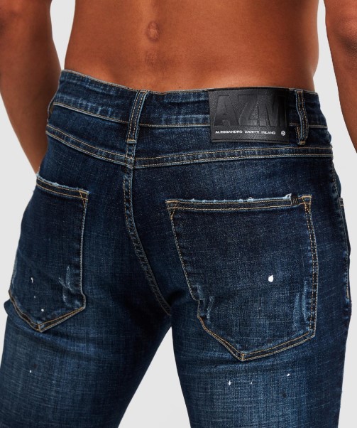 Blue Zavetti Canada Bondini 2.0 Indigo Slim Denim Jean