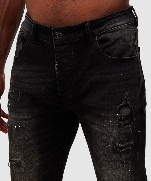 Zavetti Canada Apollo 003 Slim Jean Black