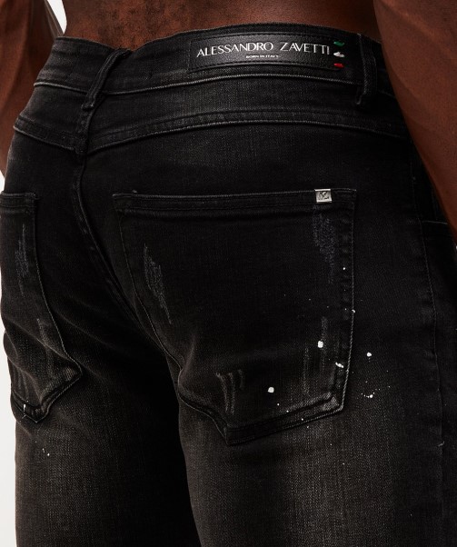 Zavetti Canada Apollo 003 Slim Jean Black