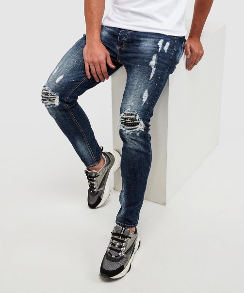 Blue Damiano 2.0 Slim Denim Jean Zavetti Canada