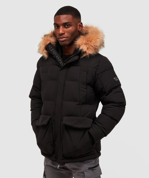 Black Leto 2.0 Puffer Parka Jacket Zavetti Canada