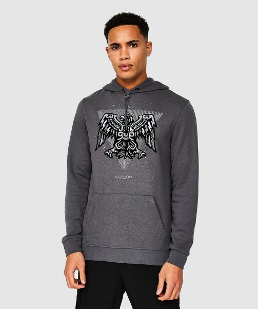 Aztec Pyramid Overhead Hoodie Zavetti Canada Magnet Grey