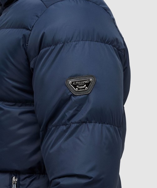 Torno Longline Puffer Jacket Navy Zavetti Canada