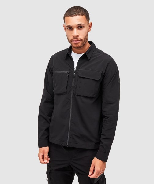 Marcello Cargo Overshirt Zavetti Canada Jet Black