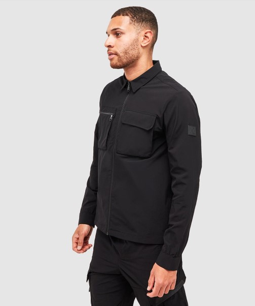 Marcello Cargo Overshirt Zavetti Canada Jet Black
