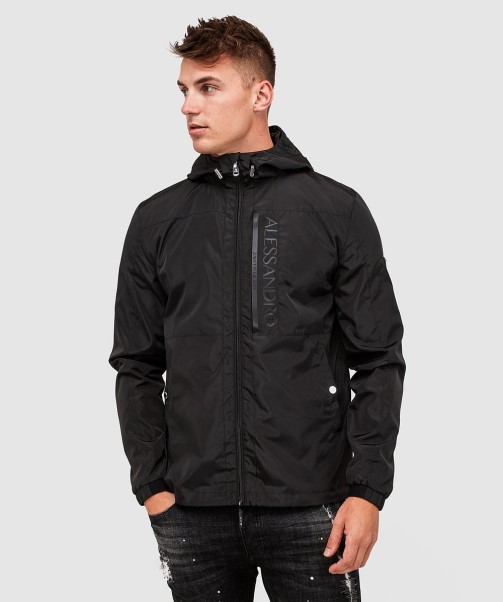 Zavetti Canada Aronio Windrunner Jacket Jet Black