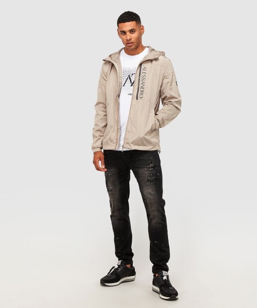 Zavetti Canada Aronio Windrunner Jacket Jet Black