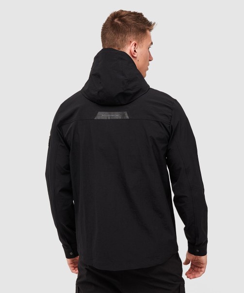 Charcoal Marcello Cargo Hooded Overshirt Zavetti Canada