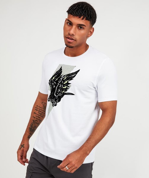 White Zavetti Canada Diving Eagle T-Shirt