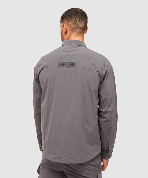 Charcoal Marcello Cargo Overshirt Zavetti Canada