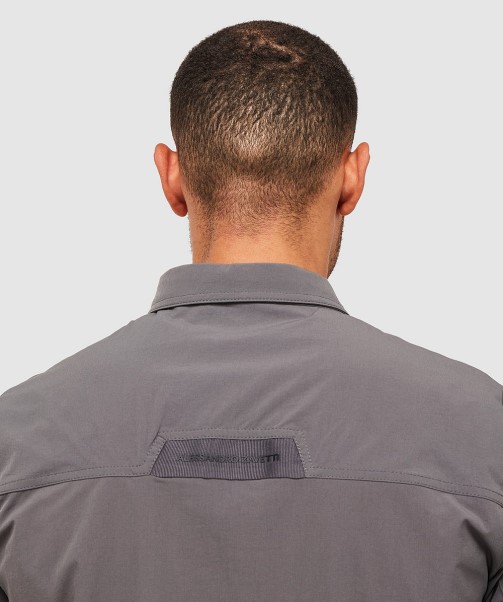 Charcoal Marcello Cargo Overshirt Zavetti Canada