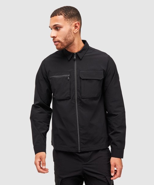 Charcoal Marcello Cargo Overshirt Zavetti Canada