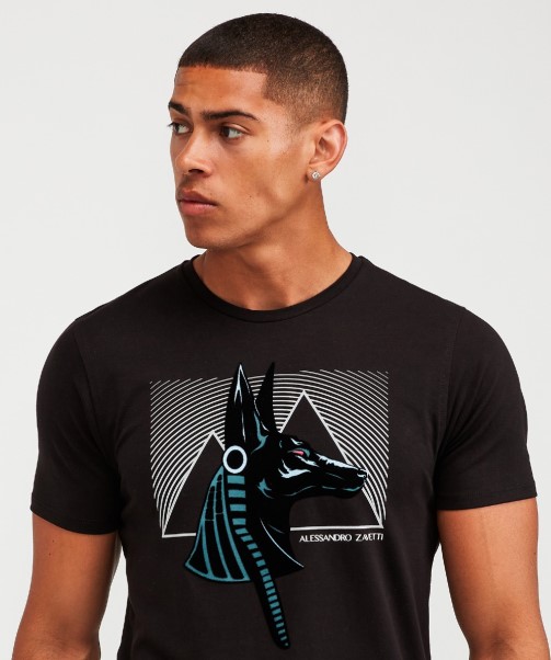 Black  Anubis Profile T-Shirt Zavetti Canada