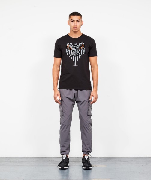 Aztec Stripe T-Shirt Zavetti Canada Black