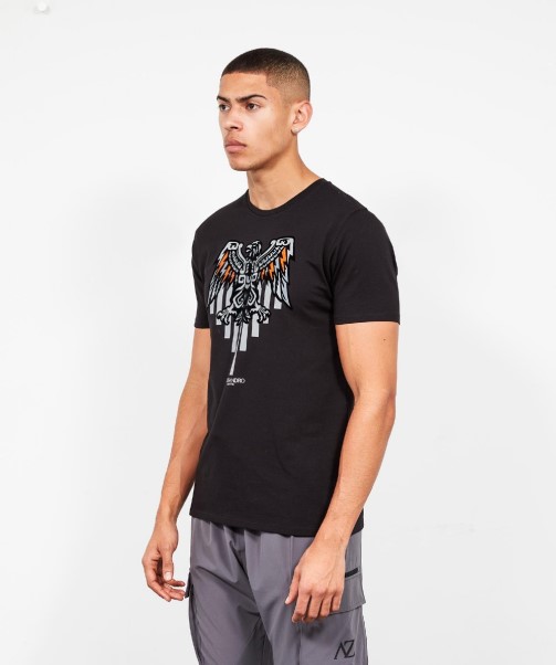 Aztec Stripe T-Shirt Zavetti Canada Black