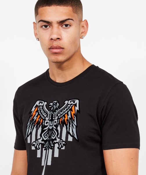 Aztec Stripe T-Shirt Zavetti Canada Black