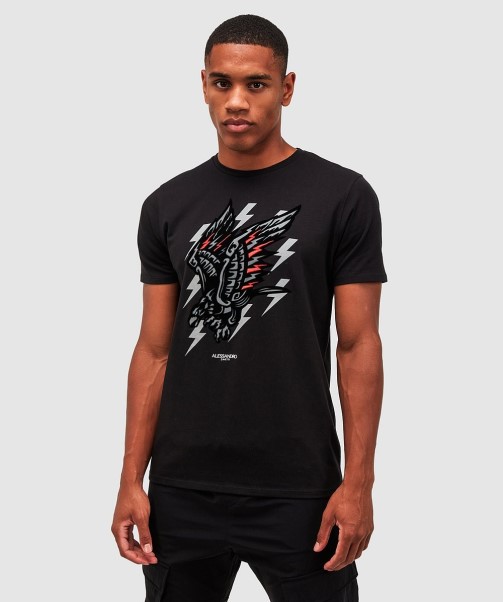 Aztec Bolt Eagle T-Shirt Jet Black Zavetti Canada