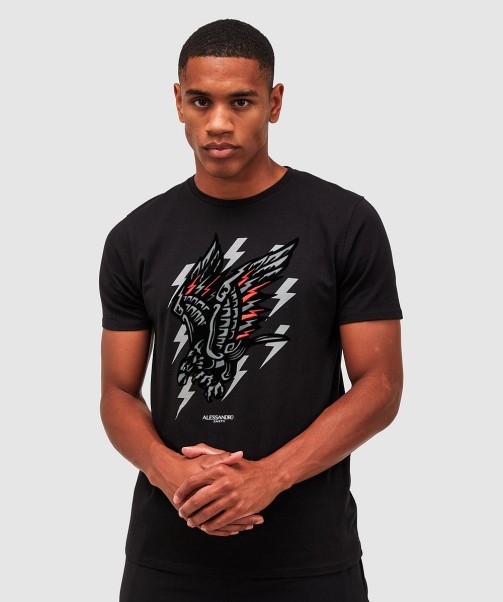 Aztec Bolt Eagle T-Shirt Jet Black Zavetti Canada