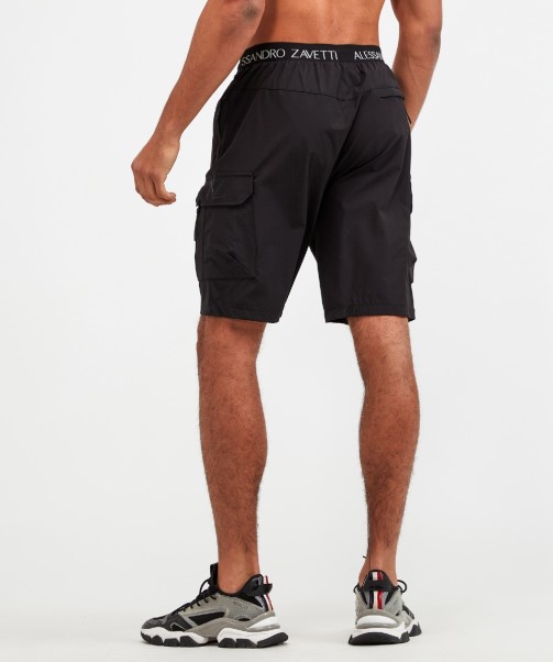 Zavetti Canada Marcello Woven Cargo Short Black