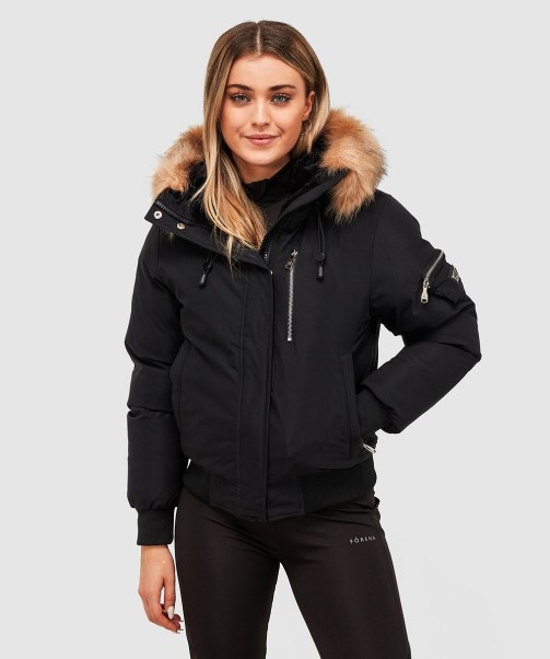 Womens Vittoria Bomber Jacket Black Zavetti Canada