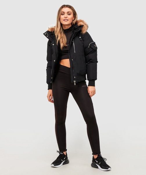 Womens Vittoria Bomber Jacket Black Zavetti Canada