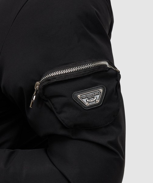 Womens Vittoria Bomber Jacket Black Zavetti Canada