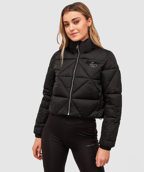 Black Zavetti Canada Womens Della Diamond Puffer Jacket