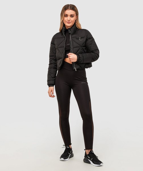 Black Zavetti Canada Womens Della Diamond Puffer Jacket