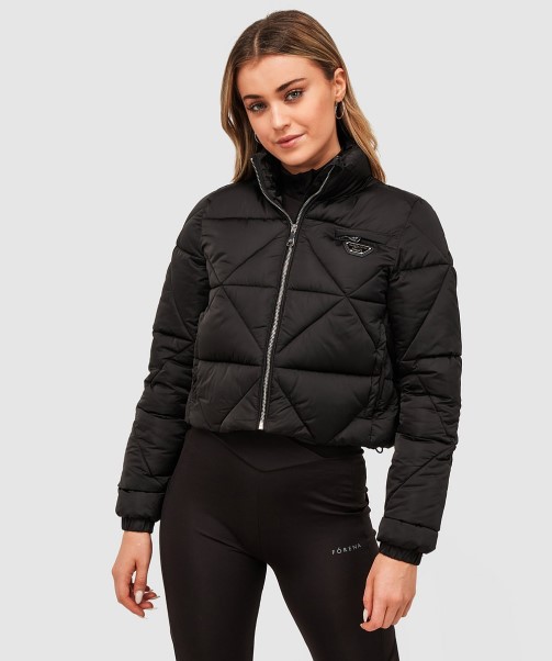 Black Zavetti Canada Womens Della Diamond Puffer Jacket