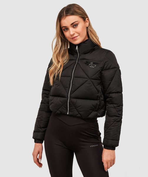 Black Zavetti Canada Womens Della Diamond Puffer Jacket