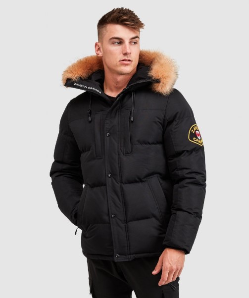 Black Zavetti Canada Oshawa 2.0 Puffer Parka Jacket